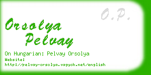 orsolya pelvay business card